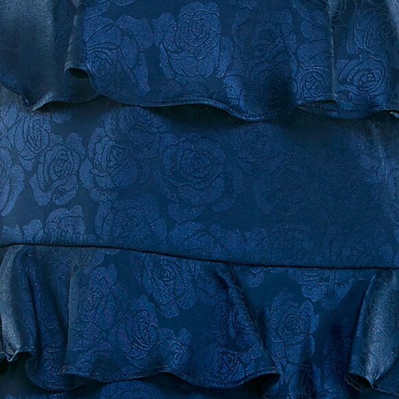 B Darlin Junior's Sage Flower Pattern Fit & Flare Dress - Navy-1/2, MSRP: 79$ - Picture 5 of 5